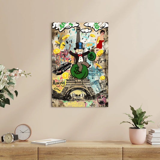 Monopoly Man Glass Wall Art 48"x32"
