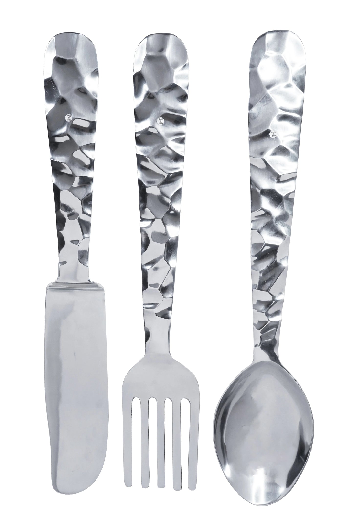 3pc Aluminum Utensil Kitchen Wall Decor 34"
