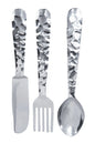 3pc Aluminum Utensil Kitchen Wall Decor 34"