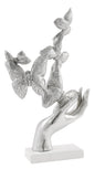 Hand with Butterfly Decorative Sculpture