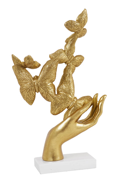 Hand with Butterfly Decorative Sculpture