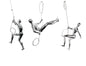 3-Piece Wall Climber Sculpture Set