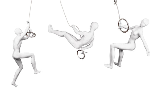 3-Piece Wall Climber Sculpture Set